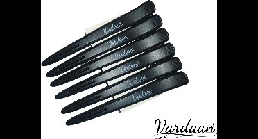 Professionele Kappers Haarklemmen – Stevige Platbek Clips – Zwart – 6 Stuks – Salonkwaliteit