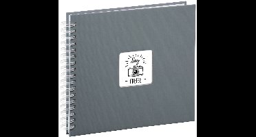 Spiraalalbum Fine Art 28x24 cm/50 witte pagina's grijs