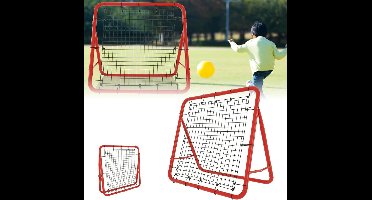 Core® Rebounder voetbal - Rebounder – Stuitbaltrainer – Verstelbaar – Rood/Zwart - 100cm x 65cm x 100cm