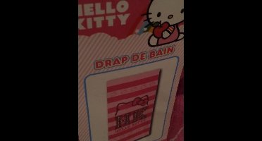 Hello Kitty Badlaken, Katoen Velours Badstof, 150 x100cm