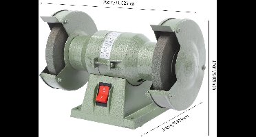 Zolara Dubbele Slijpmachine 125 mm - 250W Tafelslijper- Met 2 Slijpschijven - Slijpen - Polijsten - Wielslijper