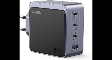 UGREEN Nexode S 100W 4-Poort GaN Snelle Oplader EU Grijs