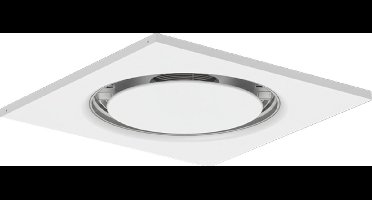 Econox Plafondrooster staal ronde luchtuitlaat voor toe- en afvoer 595x595 mm â€“ 160 mm â€“ RAL 9016