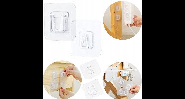 BK - Transparant Zelfklevende Haak - 10 Paar - Waterbestendig - 6x6 cm