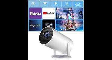 Core® Draagbare beamer - Beamer - Projector - Mini Beamer - Wit -10cm x 16cm x 10cm