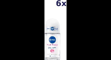 6x Nivea deo roll-on 50ML Fresh flower