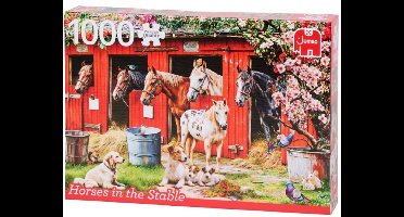Jumbo Puzzel Horses in the Stable 1000 stukjes