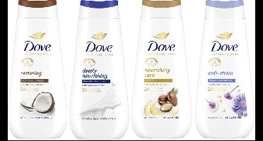 Dove Advanced Care Douchegel - MIX - 4 x 225 ml - Voordeelverpakking