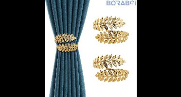 Gordijnen - Magnetische Gordijnhouders - 2 Stuks - Goud