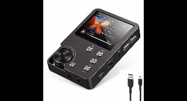 MP3-Speler - HiFi Muziekspeler - Lossless Audio - Digitale Muziekspeler Met Scherm - 16GB Intern Geheugen + 256GB Uitbreidbaar - High Resolution Geluid - DAC - USB-C - Draagbaar - Audio Speler