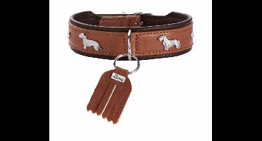 Hunter Teckel Halsband München Cognac Maat 32