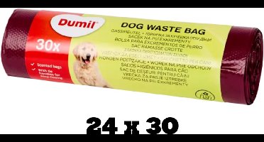 Dumil hondenpoepzakjes - poepzakjes - Uitlaatzakjes - handvatten - lussen - 24 x 30 stuks - 720 stuks