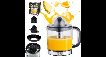 Adler - Elektrische Citruspers - 1.2 L - maximaal vermogen 60 W, zwart, AD 4012