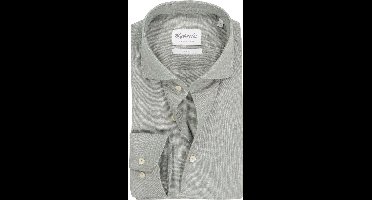 Michaelis slim fit heren overhemd - structuur - groen - Strijkvrij - Boordmaat: 40