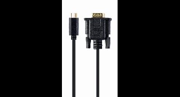 Gembird USB-C naar VGA-M Adapter - 2 Meter - Zwart - Geschikt voor Laptops en Tablets