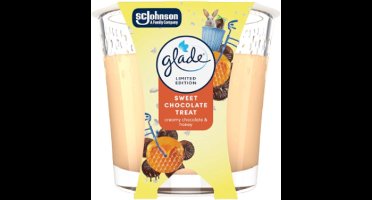 Lente Geurkaars in Glas - Sweet Chocolate Treat - Glade | 1x 112g - Paas Editie - Pasen - Lentegeur Kaars in Glas - Brandduur: tot 30 uur