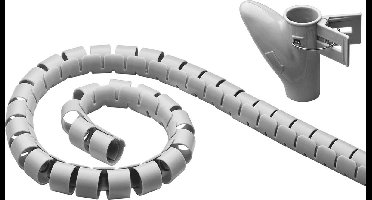 Spiraalband tot 20mm - Met Invoerhulp - 2,5 meter - Grijs