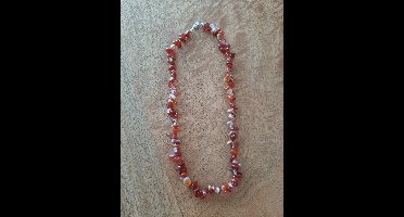 Splitketting Carneool - collier