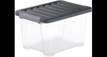 Rotho CORE Plus opbergboxen - set van 4 - stapelbaar - 15 ltr