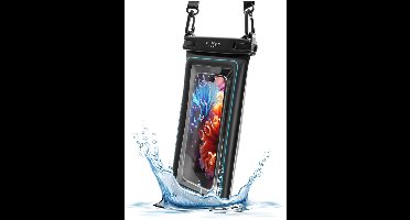 FIXED FIXFLT-M-BK mobiele telefoon behuizingen 19,1 cm (7.5") Buidelzak Transparant, Zwart