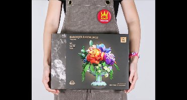 Bloemen Bouwstenen Boeket – Wange Baroque Ramblings – 622-delige Bloemen Bouwset – Decoratie & Cadeau voor Volwassenen