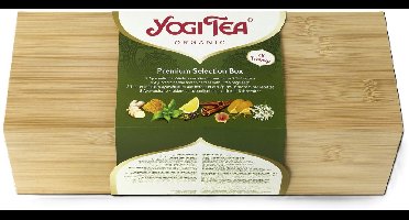 Yogi Tea Bamboe Theekist - gevuld met 8 Yogi Tea smaken x 6 theebuideltjes - Theedoos