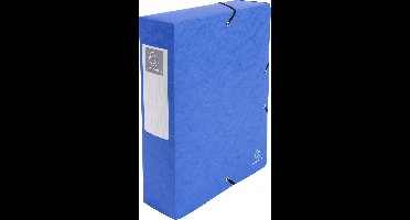 Exacompta 6x Klasseerdoos Glanskarton rug 80mm - A4 - Blauw - 50832E