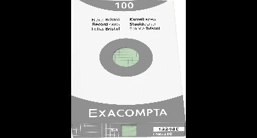 Exacompta etui 100 steekkaarten bristol geruit 5x5 niet geperforeerd 148x210mm - Groen - 13248E