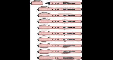 STABILO worker+ - Rollerball 0.5 mm - NatureCOLORS Wildflower - Zachtroze - Doos 10 stuks