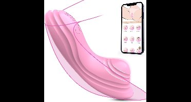 Oneay App-gestuurde draagbare vibrator - Vlinder vibrator, 9 vibratiemassagestanden, waterdicht seksspeeltje met afstandsbediening, geschikt voor vrouwen of stellen.