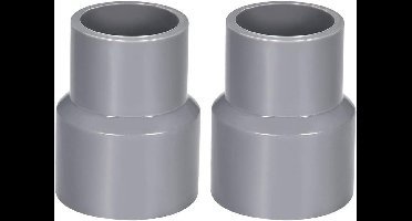 32 mm x 25 mm verloopstuk slang PVC koppeling hub DWV grijs 2 stuks - Universeel formaat - Duurzame afvoerconnector