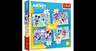 Trefl 4-in-1 Mickey Mouse Puzzels - Spel en plezier voor kinderen