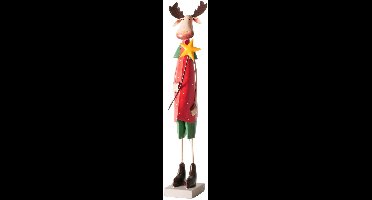 Rendier met ster Kerst Metaal 74cm hoog