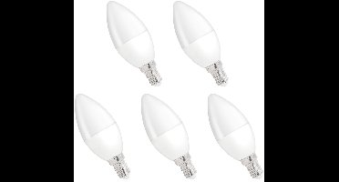 Spectrum LED Kaarslamp E14 8W - 230V - 710 Lumen - 3000K Warm wit - Gezellig licht - Energiezuinig - 5 stuks