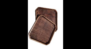 Dienblad Sam 40cm bruin - set van 2