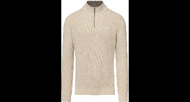 State Of Art Half Zip Trui Ecru - Maat M - Heren - Pullovers