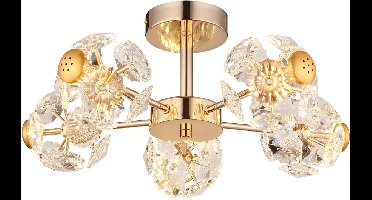 Globo - plafonniere - FLORIELLA - goud - glas - Ø 50cm - LED - 16023D