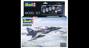 Revell Modelbouwpakket Vliegtuigen - 63776 Saab JAS-39C Gripen - Zweeds Gevechtsvliegtuig - Straaljager - Model Set Plastic - 1:72 - Modelbouw