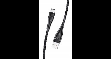 P4Y USB-C naar USB-C Kabel US-SJ392 1m Zwart - Snel Laden & Data