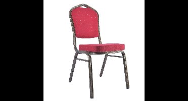 Stackchairs - Set van 10 stuks - Stapelstoelen voor Horeca - Stapelbare Horecastoelen – Comfortabel & Ruimtebesparend – In 8 Kleuren Beschikbaar - Rood A46