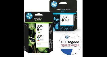 HP 304 - Inktcartridge - Origineel - Kleur & 2x Zwart - 3-pack + Instant Ink tegoed