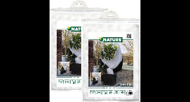 Nature plantenhoes XL - 2x stuks - 5 x 2 meter - wit - anti-vorst beschermhoes - 500 x 200 cm