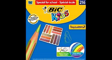 BIC Tropicolors kleurpotlodenset - 216 stuks, 12 kleuren