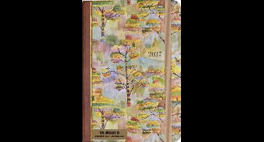 Watercolor Treescape 16 Maanden Agenda 2027