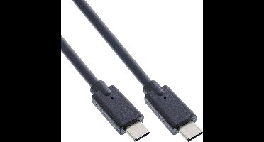 InLine® USB 3.2 Gen.2 Cable, USB Type-C male/male, black, 0.3m
