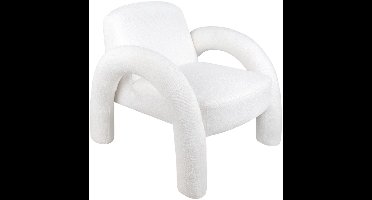 Leitmotiv Stoel Brazo Melange - Wit - 88x74x74cm - Modern - Woonkamer - Slaapkamer
