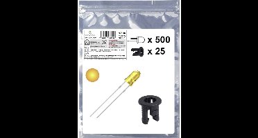 Quadrios 25O200 LED-assortiment Geel Rond 3 mm 700 mcd 20 mA 2.0 V