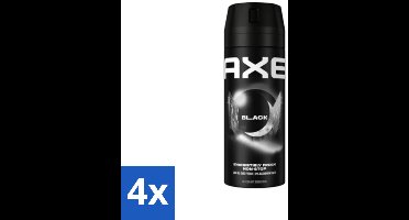 Axe Deodorant Bodyspray Black 150 ml - Voordeelverpakking - 4 stuks