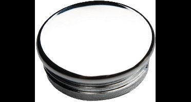 verchroomd rond insteekdop - 50mm - 10 stuks - vlak geribbelde eindkap - inslagdop - kunststofdop