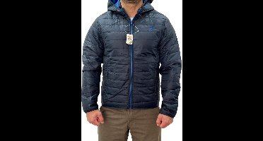 Australian Heren Gewatteerde Jas| Afneembare Capuchon| Heren Jas| Donker Blauw | L